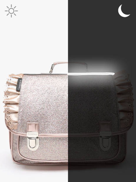 Rugzak 2 Compartimenten Caramel et cie Goud boheme FI ander zicht 5