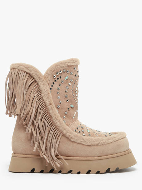 Boots Crosta Uit Leder Alma en pena Beige women I241007