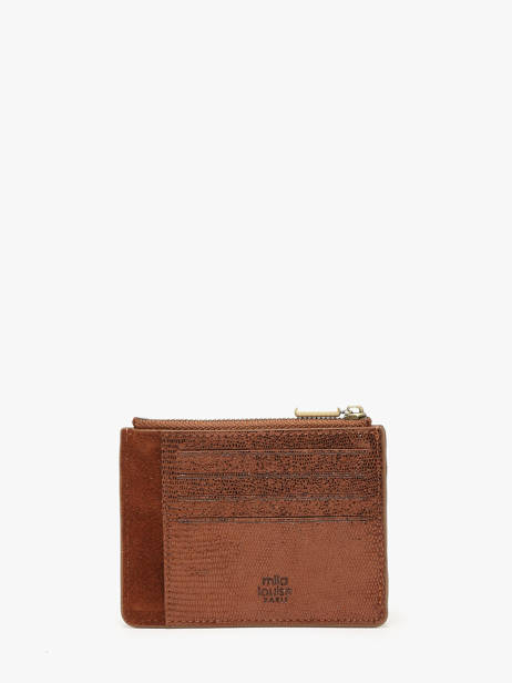 Kaarthouder Leder Mila louise Bruin vintage 3570LZV ander zicht 2