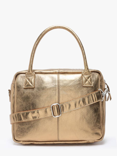 Shoppingtas Vintage Leder Paul marius Goud vintage F9774-1 ander zicht 4