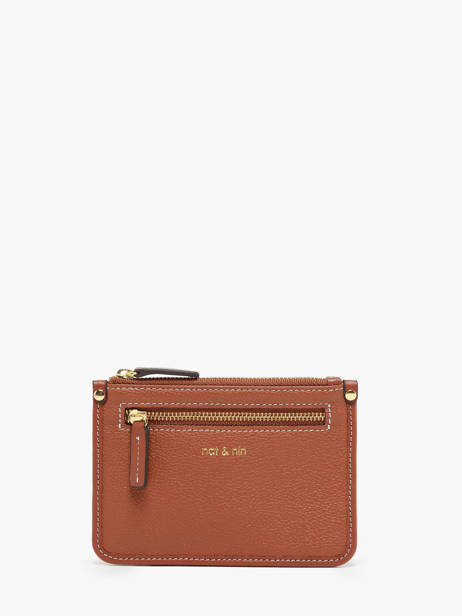 Portemonnee Leder Nat et nin Bruin vintage ELISE