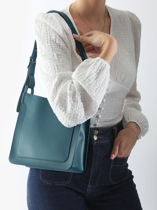 Longchamp Le foulonné box Sac porté travers Bleu