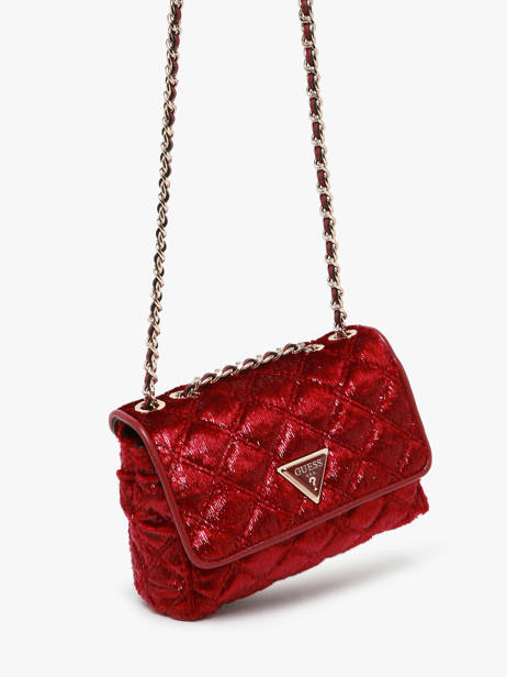Cross Body Tas Giully Fluweel Guess Rood giully QE874874 ander zicht 2