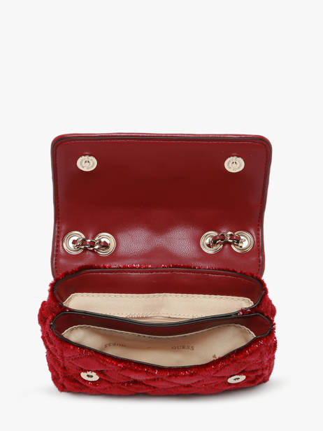 Cross Body Tas Giully Fluweel Guess Rood giully QE874874 ander zicht 3