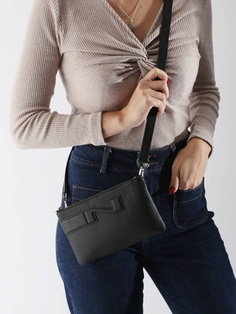Crossbody Tas Florence Leder Nathan baume Zwart n city 4 ander zicht 1