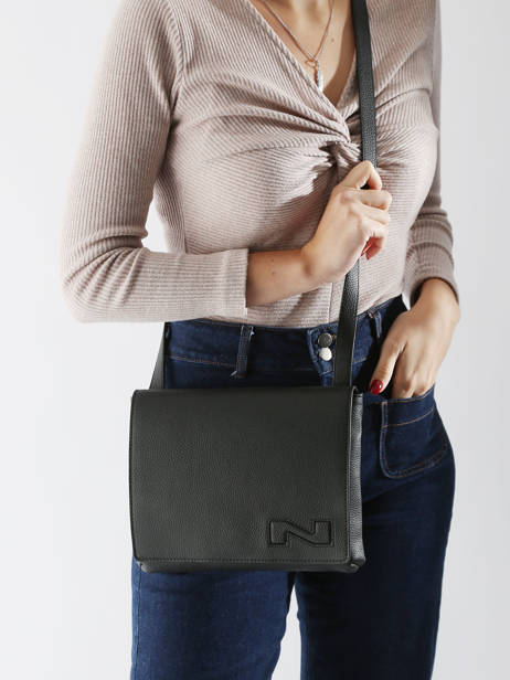 Cross Body Tas Brugge Leder Nathan baume Zwart n city 2 ander zicht 1