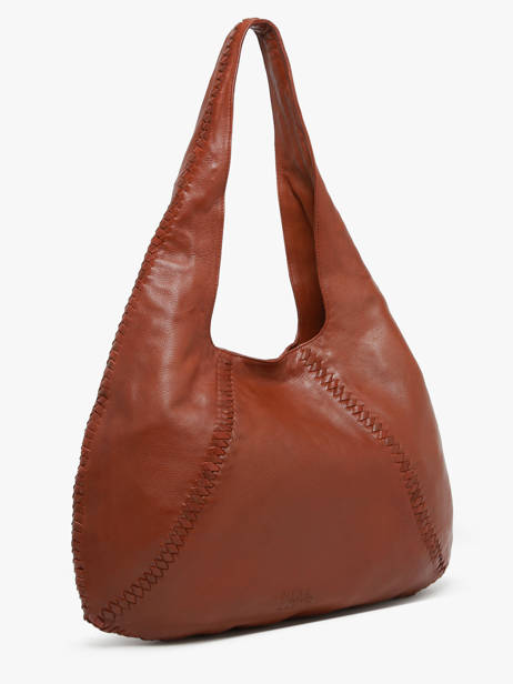 Schoudertas Milan Leder Basilic pepper Bruin milan BMIL01 ander zicht 2