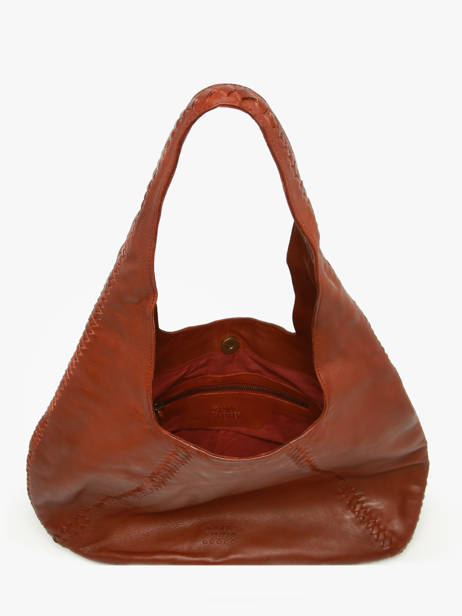 Schoudertas Milan Leder Basilic pepper Bruin milan BMIL01 ander zicht 3