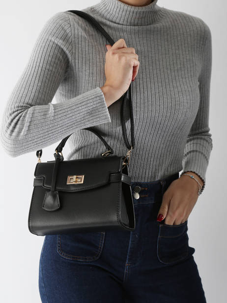 Sac BandouliÃ¨re Saffiano Miniprix Noir saffiano HY5434 vue secondaire 1
