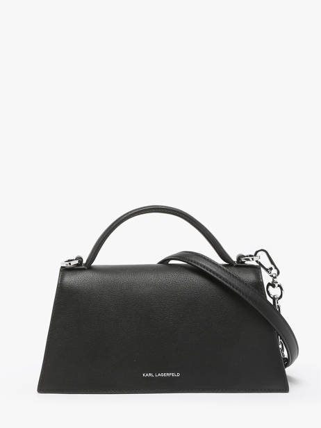 Cross Body Tas K Signature Leder Karl lagerfeld Zwart k signature 246W3099 ander zicht 4