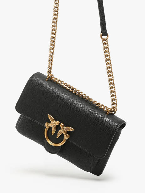 Sac Bandoulière Love Bag Soft Cuir Pinko Noir love bag soft 4528A29Q vue secondaire 2
