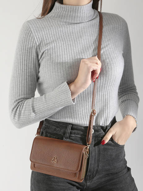 Cross Body Tas Zip Lulu castagnette Bruin zip WISH ander zicht 1