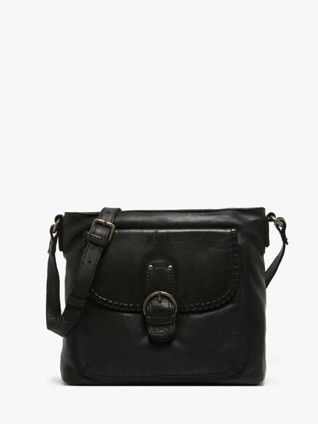 Cross Body Tas Utility Leder Basilic pepper Zwart utility BUTI06