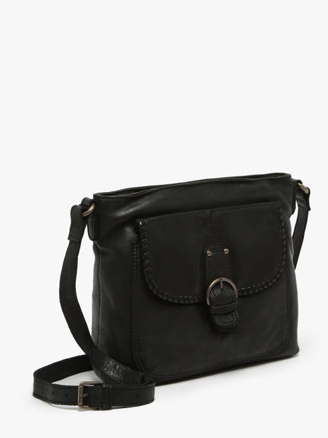 Cross Body Tas Utility Leder Basilic pepper Zwart utility BUTI06 ander zicht 2