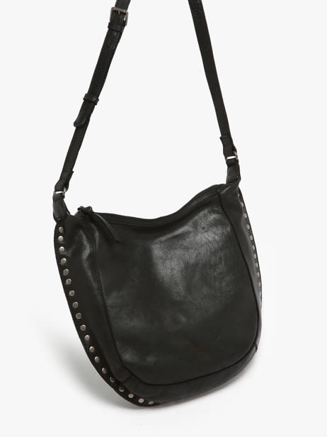 Cross Body Tas Barcelone Leder Basilic pepper Zwart barcelone BBAC02 ander zicht 2