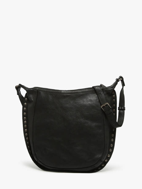 Cross Body Tas Barcelone Leder Basilic pepper Zwart barcelone BBAC02 ander zicht 4