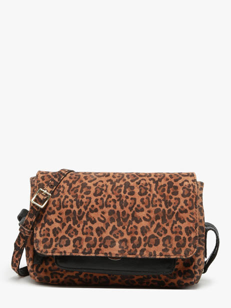 Cross Body Tas Leopard Leder Paul marius Zwart leopard DIANSLEO