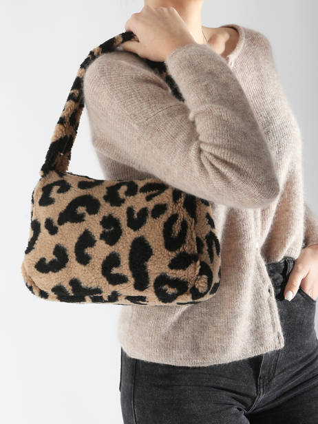 Cross Body Tas Fur Miniprix Beige fur 3927 ander zicht 1