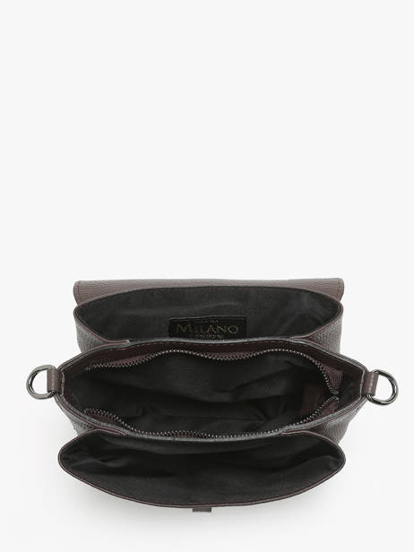 Cross Body Tas Caviar Leder Milano Bruin caviar CA24061 ander zicht 3