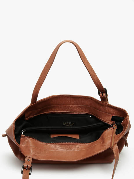 Handtas Caviar Leder Milano Bruin caviar CA24066 ander zicht 3