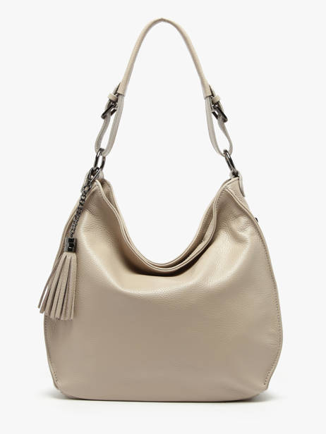 Schoudertas Caviar Leder Milano Beige caviar CA24069