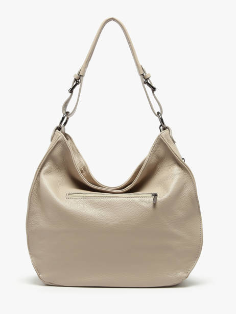 Schoudertas Caviar Leder Milano Beige caviar CA24069 ander zicht 4