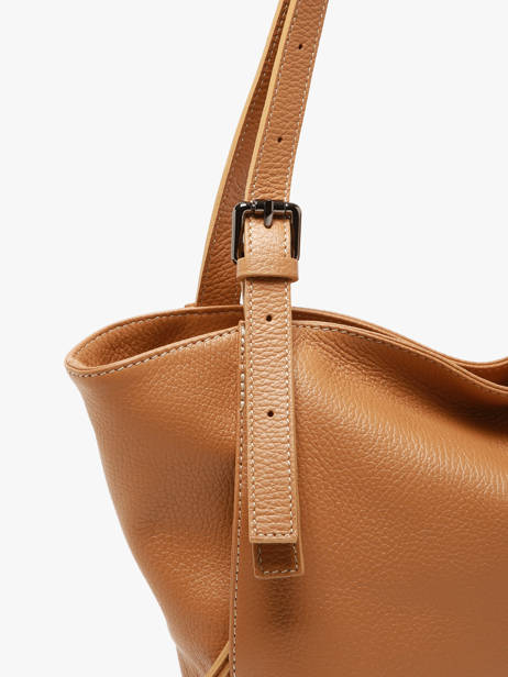 Schoudertas Caviar Leder Milano Bruin caviar CA24065 ander zicht 2