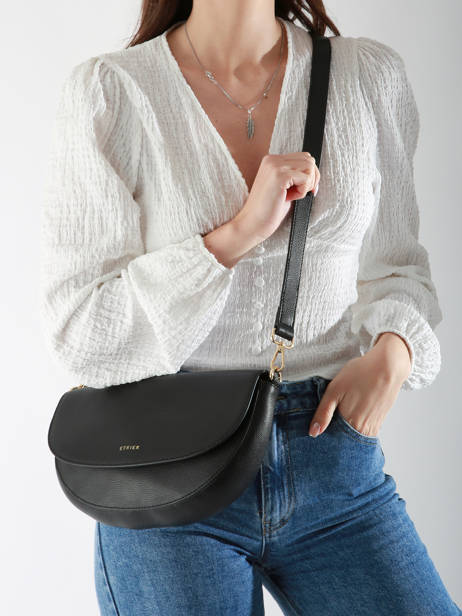 Cross Body Tas Tradition Leder Etrier Zwart tradition ETRA065M ander zicht 1