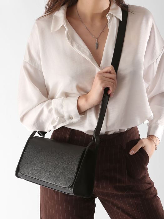 Longchamp Le foulonné Cross body tas Zwart