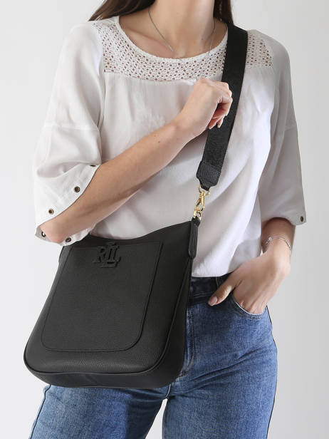 Cross Body Tas Cameryn Leder Lauren ralph lauren Zwart cameryn 31970152 ander zicht 1