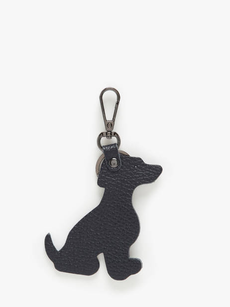 Porte-clefs Chien Cuir Milano Bleu caviar CA24124