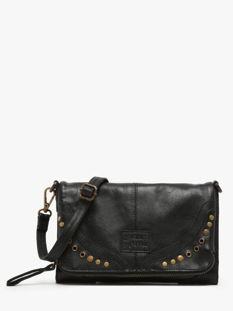 Cross Body Tas Glam Eyelet Leder Basilic pepper Zwart glam eyelet BGLE43