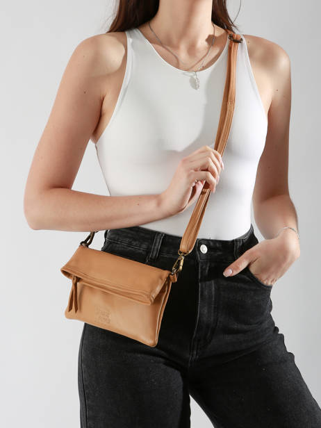 Cross Body Tas Cow Leder Basilic pepper Bruin cow BCOW75 ander zicht 1