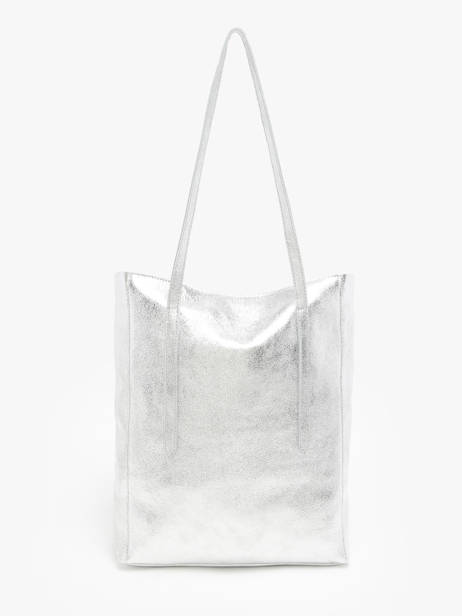 Sac Porté épaule A4 Nine Cuir Milano Argent nine NI24111