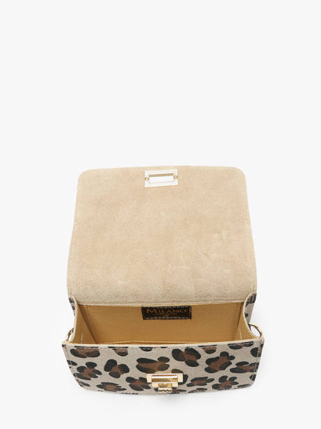 Sac Bandoulière Velvet Leopardo Cuir Milano Beige velvet leopardo VL24115 vue secondaire 3