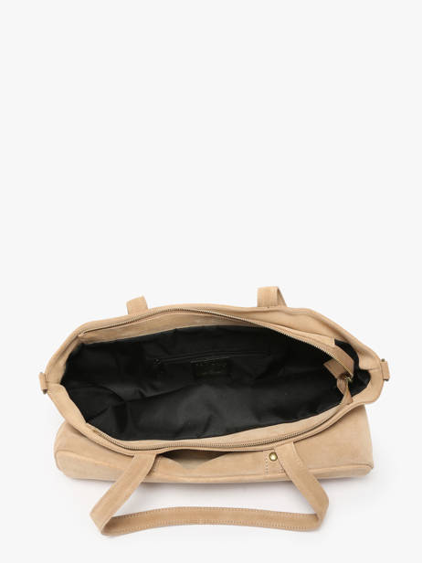 Schoudertas Velvet Milano Beige velvet VE24113 ander zicht 3