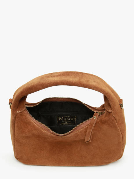 Sac à Main Velvet Cuir Milano Marron velvet VE24114 vue secondaire 3