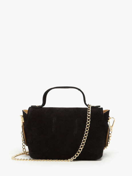 Sac Bandoulière Velvet Leder Milano Zwart velvet VE24117 ander zicht 4