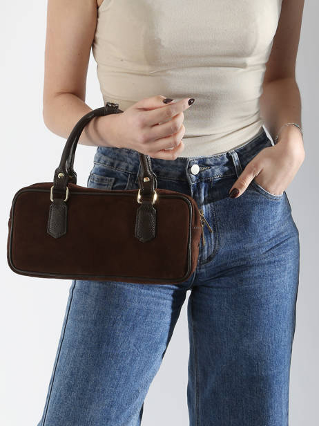 Sac Porté Main Velvet Caviar Cuir Milano Marron velvet caviar VC24112 vue secondaire 1