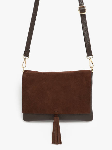 Cross Body Tas Velvet Caviar Leder Milano Bruin velvet caviar VC24114 ander zicht 2