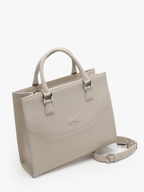 Handtas Event Leder Nathan baume Beige event 8 ander zicht 2
