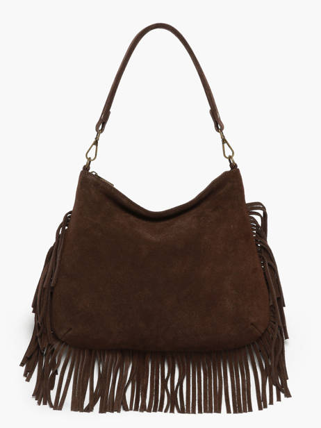 Sac Bandoulière Velvet Cuir Milano Marron velvet VE241117 vue secondaire 2