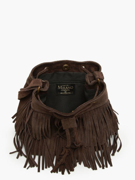 Cross Body Tas Velvet Leder Milano Bruin velvet VE241116 ander zicht 3