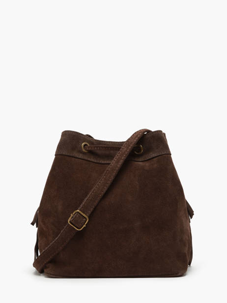 Cross Body Tas Velvet Leder Milano Bruin velvet VE241116 ander zicht 4