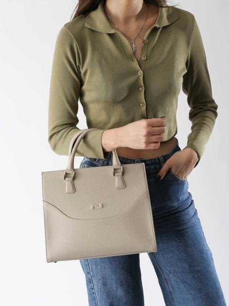 Handtas Event Leder Nathan baume Beige event 8 ander zicht 1