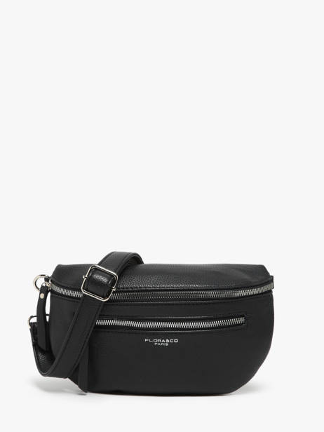 Heuptasje Flora & co Zwart grained F8546