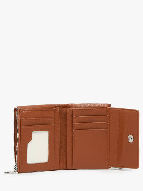 Porte-monnaie Porte-cartes Miniprix Marron grained F5019 vue secondaire 1