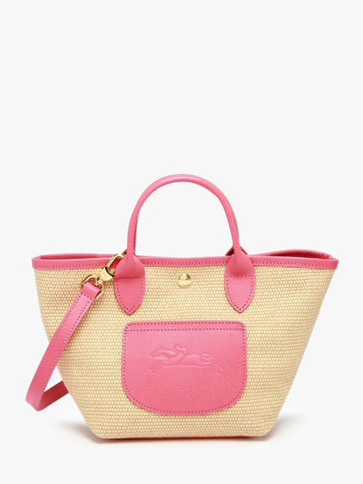 Longchamp New le panier pliage Sac porté travers Rose