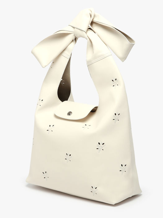 Longchamp Le pliage broderie anglaise Besace Blanc