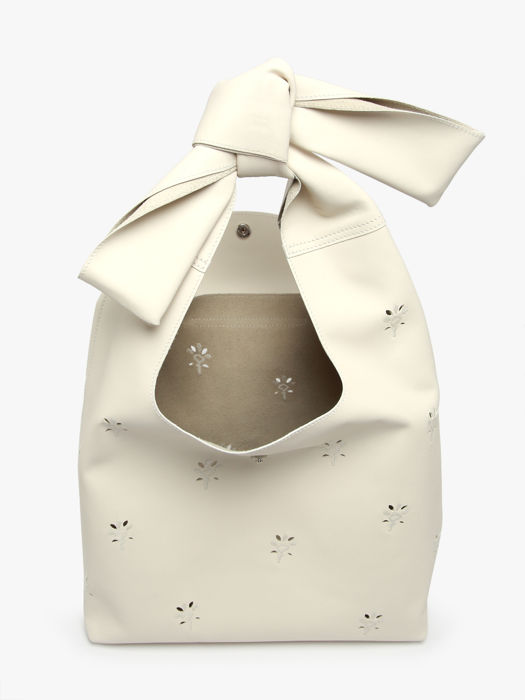 Longchamp Le pliage broderie anglaise Besace Blanc